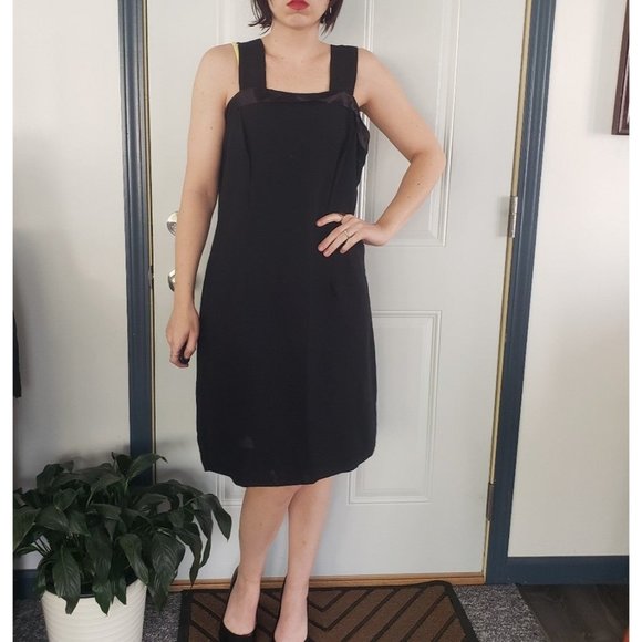 Vintage Dresses & Skirts - 50s/60s Black Sheath‎ Dress